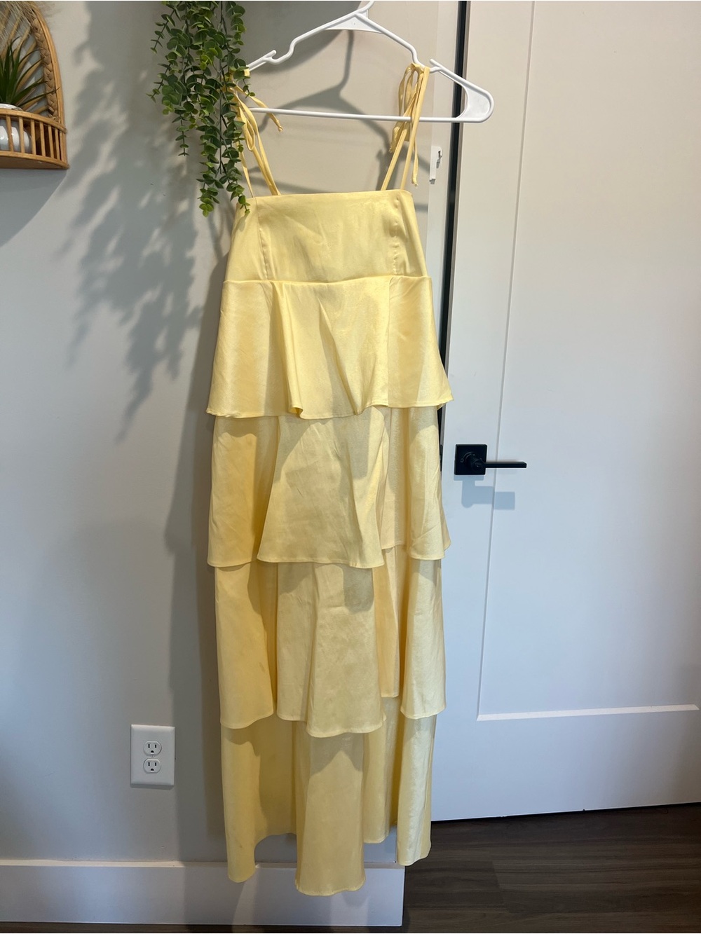 Show Me Your MuMu Soft Yellow Tiered Sundress with Spaghetti Straps